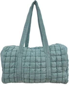 Lulu Mac Haze Blue Puffer Quilted Duffle Bag